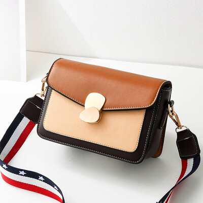 

Ladies bag 2019 spring&summer new womens bag PU leather small square bag Korean fashion single shoulder Messenger bag