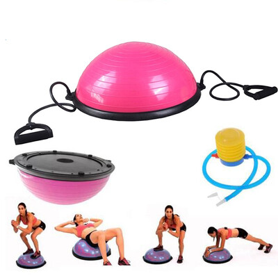 

Ktaxon Yoga Balance Ball Trainer Fitness Strength Exercise Hemisphere Workout with Resistance Bands&Pump for Stability