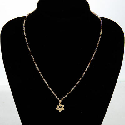 

Fashion Cute Pets Dogs Footprints Paw Chain Pendant Necklace Necklaces & Pendants Jewelry for Women Sweater necklace