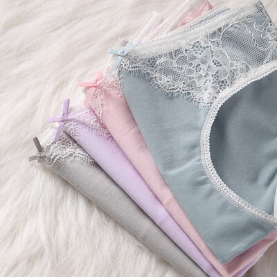 

New comfortable cotton pure color ladies underwear