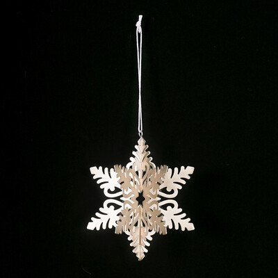 

Tailored Wrought Iron Cutout Three-dimensional Snowflake Pendant Christmas Tree Decor
