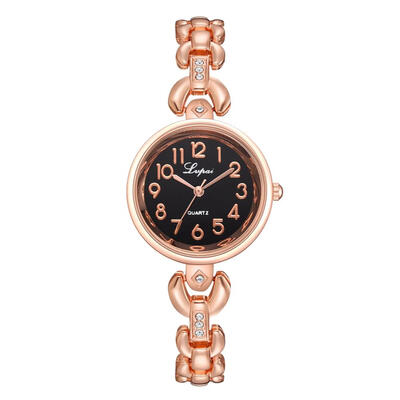 

Luxury Womens Watches Rose Roman Numerals Disc Ladies Simple Quartz Wristwatch Clock Dress Gift Zegarki Damskie