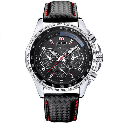 

MEGIR Mens Quartz WatchProfessional Waterproof Sport Watch With Back Light
