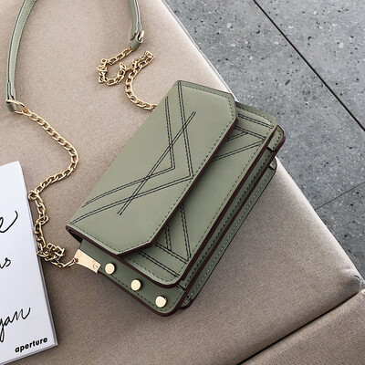 

Chain bag women 2019 new wave Korean Joker Messenger bag foreign style shoulder small square bag womens bags
