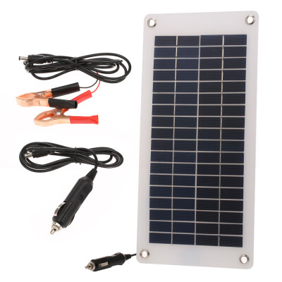 

85W12V Solar Car Battery Charger Maintainer With Cigarette Lighter Semi-flexible Portable Solar Power Panel Trickle Charging For