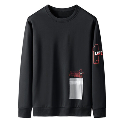

Toponeto Men Warm Winter Long Sleeve Pullover Letter Sweatshirt Top Tee Outwear Blouse