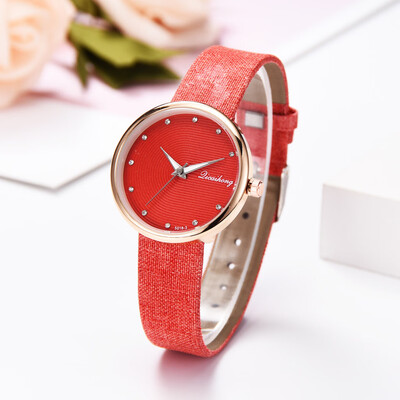 

〖Follure〗Fashion Simple And Simple Casual Monochrome Leather With Strap Ladies Watch