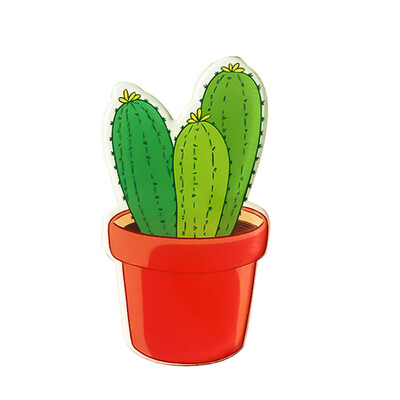 

1 PCS Cute Icon Cactus Succulent plants Acrylic Pin Badge Cartoon Icons Backpack Decoration Badges