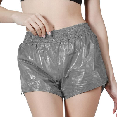 

Womens Running Short Gym Athletic Play Up Shorts Reflective Layered Sports Shorts