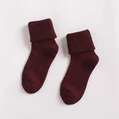 

Womens Wool Thermal Sock Lady Soft Casual Winter Socks Solid color Socks