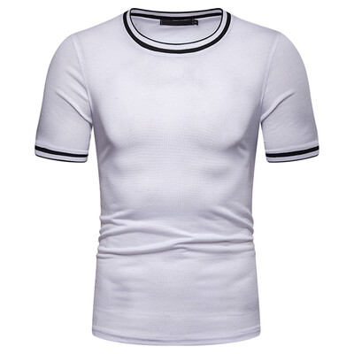 

Toponeto Mens Fashion Summer Solid T Shirt Leaf Short Sleeve Tops Casual Open Shirts