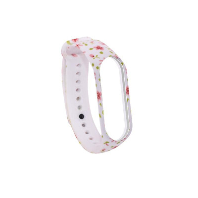 

Fashion Adjustable Printed Wristband for Mi Band 3&Band 4 Unisex Silicone Strap Wrist Strap Multi-pattern Optional