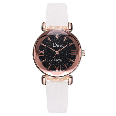 

RM Fashion Simple Starry Sky Watch Quartz Leather Belt Ladies Simulates Watch