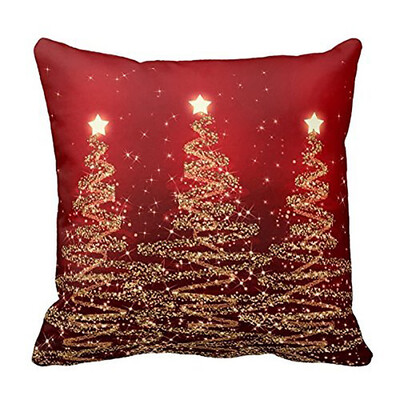 

JPGIF Merry Christmas Pillow Cases Cotton Linen Sofa Cushion Cover Home Decor