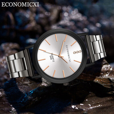 

Gobestart Stainless Steel Business Mens Quartz Watch
