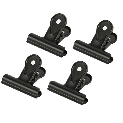 

4pcs Paper Metal Bulldog Clip Hinge Clips Clamps 20mm for Documents Files Pictures Home Office