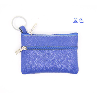 

Customizable LOGO leather mini purse bus card package creative Korean zipper multifunction key bag coin