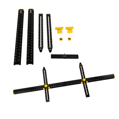 

〖Follure〗Painting Tool Ruler Multi-Function Level Ruler Woodworking Positioning Ruler