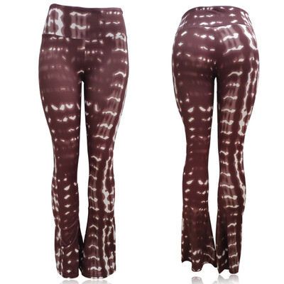 

Tailored Women Print High Waisted Broad Legged Yoga Pants Ladies Tight And Elastic Pants