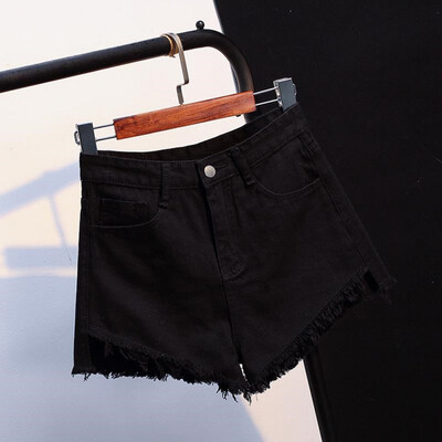 

Fashion Vintage High Waist Crimping Denim Shorts Rolled Denim Jeans Pockets Shorts Brand Slim Casual Female Short Jeans Mujer