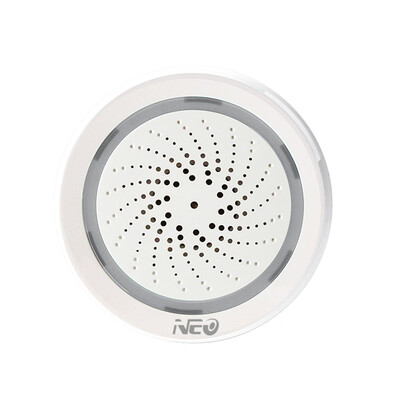 

NEO NAS-AB02WT WiFi Alarm Remote Control USBBattery Powered Room Temperature Humidity Sensor Alarm