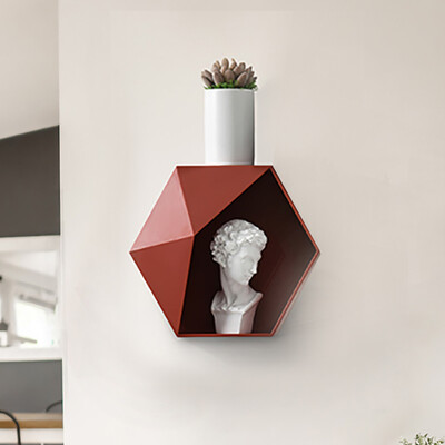 

Gobestart Living Room wall-mounted Geometric Punch-free Wall Decoration Bathroom Shelf