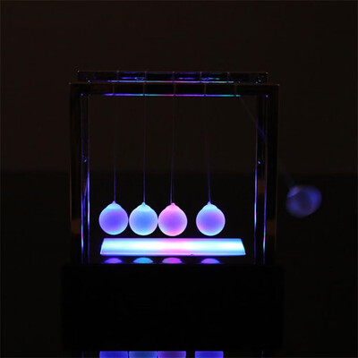 

Tailored Newtons Cradle LED Light Up Kinetic Energy Home Office Science Toys Home Decor