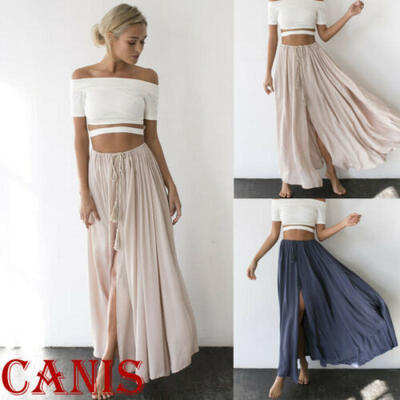 

Womens Skirt High Waist Bodycon Slim Summer Long Maxi Skirt Tutu Sun Dress Lot