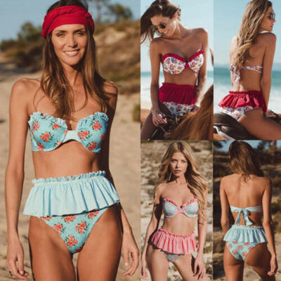 

Womens High Waisted Bikini Sets Padded Swimsuit Push Up Bathing Suit Swimwear