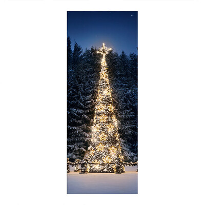 

〖Follure〗Christmas Decoration Door Stickers 3D Simulation Removable Waterproof Wall Stickers