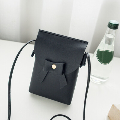 

Tailored Fashion Women Bow Crossbody Bag Shoulder Bag Messenger Bag Phone Coin Bag Black