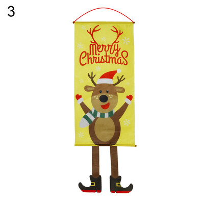 

Merry Christmas Garden Flag Tree Snowman Santa Hanging Party Wall Window Decor