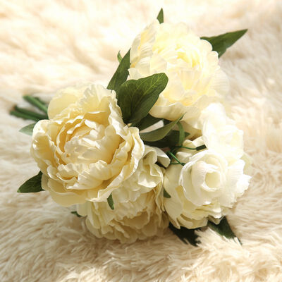 

Artificial Bouquet Fake Peony Flowers Plants 7 Colors Wedding Room Decoration