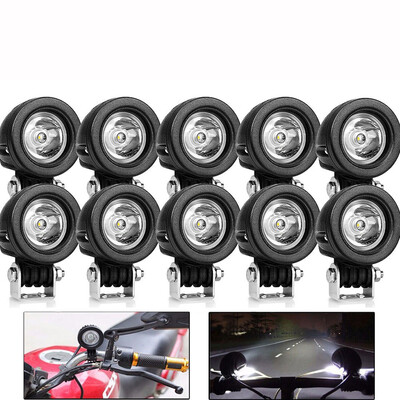 

10PCS 2" Inch 10W LED Spot Lights Round Work Lamp for Offroad Truck 4WD ATV 4X4