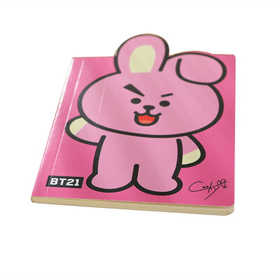 

KPOP BTS Cartoon Image Shape Irregular NotebookPortable Hand Account Notebook Student Stationery ARMY Hot Gift