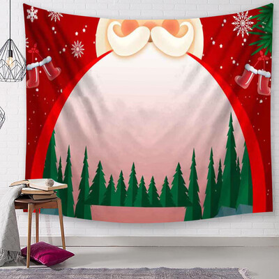 

Siaonvr Christmas Tapestry Santa Print Wall Hanging Tapestry Art Home Decor