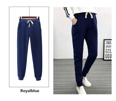 

The new Korean version of autumnwinter 2018 pure color fleece&thick slacks for womens trousers&lamb woollen wellies