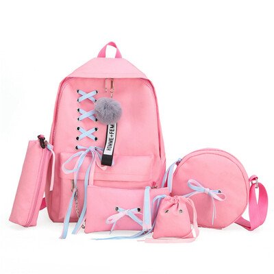 

5-Piece Backpack Set -Large school bags for teenage girls backpack women
