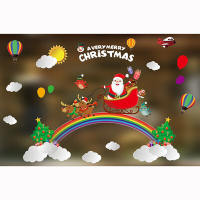 

Gobestart Merry Christmas Wall Art Removable Home Window Wall Stickers Decal Party Decor