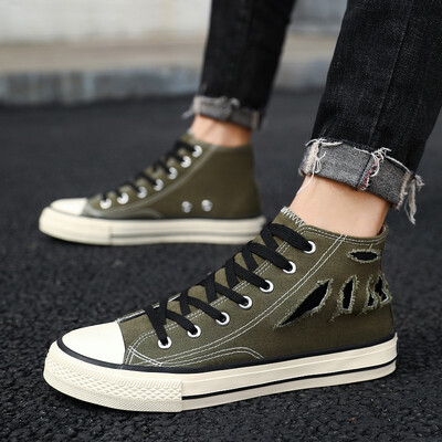 

Harajuku UL ZZZANG high-profile canvas shoes men Joker summer street shoot to make old Korean casual shoes tide shoes
