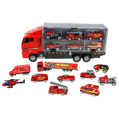 

Tailored 11 in 1 Die-cast Construction Truck Vehicle Car Toy Set Play Vehicles in Carrier