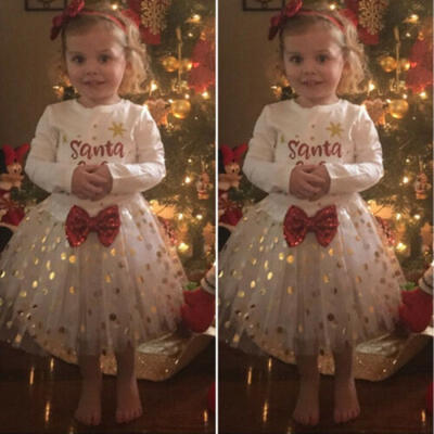 

AU Christmas Newborn Baby Girl Santa Clothes Tops RomperLace Tutu Skirt Outfits