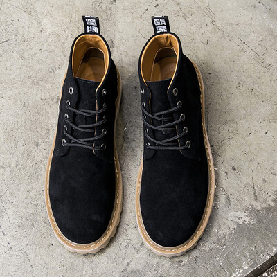 

Martin shoes high to help casual mens Martin shoes trend fashion Martin boots retro motorcycle boots
