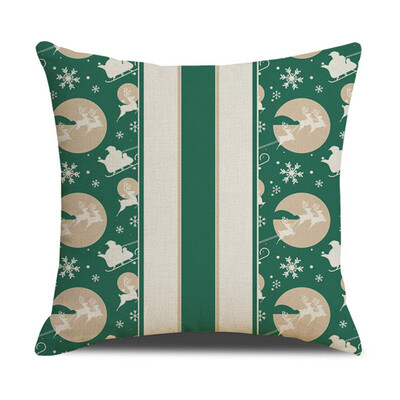 

Nordic Style Cushion Covers Deer Geometric Pillow Cases Linen Cotton Christmas Pillow Covers Home Bedroom Sofa Decoration