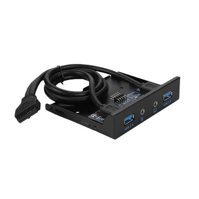 

Greensen USB30 AUDIO Floppy Front Panel 35inch 2 USB30 Interfaces with Mic Audio USB Front PanelFront Panel