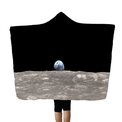 

Gobestart Cosmic Planet Series Plush Hooded Blanket Lichens Hooded Blanket 150x200cm