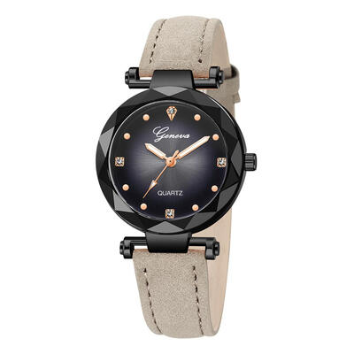 

Hot Selling Women Watch Geneva Brand Irregular Dial Ladies Quartz Wristwatch Exquisite Leather Strap Clock Zegarki Damskie50