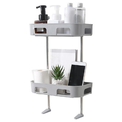 

Toilet Storage Rack Multi-Tiers Bathroom Shelf Adhesive Wall-mounted Storage Rack Over The Toilet Holder Basket Organizer No Drill