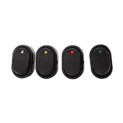 

4Pcs LED Dot Light Switch 3-Pin Rocker ONOFF Toggle SPST Switch for 12V Car Auto Boat Marine