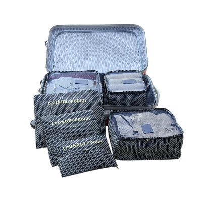 

6PcsSet Portable Luggage Travel Bag Ladies Clothes Underwear Sorting Organizer Large Capacity Packaging Accessories Pink